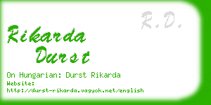 rikarda durst business card